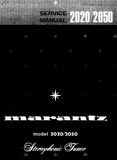 MARANTZ 2020 2050 STEREOPHONIC TUNER SERVICE MANUAL INC BLK DIAG PCBS SCHEM DIAG AND PARTS LIST 24 PAGES ENG