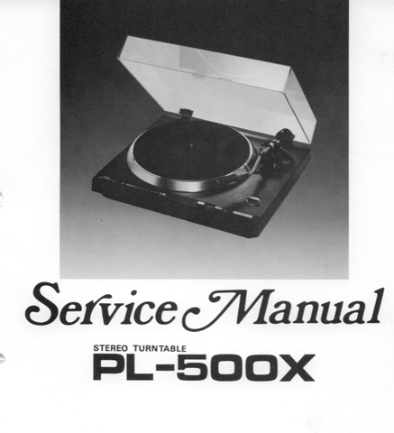 PIONEER PL-500X STEREO TURNTABLE SERVICE MANUAL INC PCBS SCHEM DIAG AND PARTS LIST 22 PAGES ENG