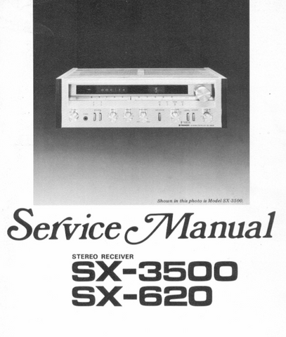 PIONEER SX-620 SX-3500 STEREO RECEIVER SERVICE MANUAL INC BLK DIAG PCBS SCHEM DIAG AND PARTS LIST 19 PAGES ENG