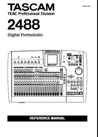 TASCAM 2488 DIGITAL PORTASTUDIO MIDI REFERENCE MANUAL 28 PAGES ENG