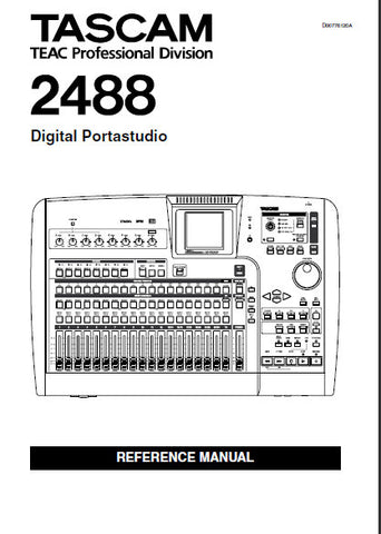 TASCAM 2488 DIGITAL PORTASTUDIO MIDI REFERENCE MANUAL 28 PAGES ENG
