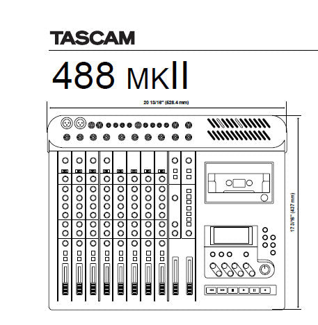 TASCAM 488MKII PORTASTUDIO QUICK  MANUAL 4 PAGES ENG