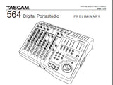 TASCAM 564 DIGITAL PORTASTUDIO DIGITAL AUDIO MULTITRACK QUICK  MANUAL 6 PAGES ENG