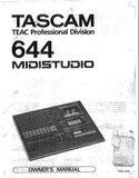 TASCAM 644 MIDISTUDIO OWNER'S MANUAL INC CONN DIAG BLK DIAG AND LEVEL DIAG 56 PAGES ENG