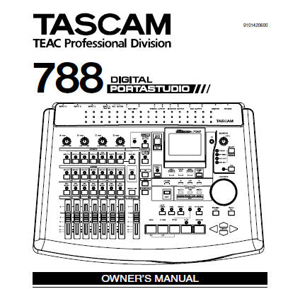 TASCAM 788 DIGITAL PORTASTUDIO OWNER'S MANUAL INC CONN DIAGS 128 PAGES ENG