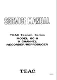 TASCAM 80-8 8 CHANNEL RECORDER REPRODUCER SERVICE MANUAL INC BLK DIAGS SCHEMS PCBS AND PARTS LIST 90 PAGES ENG