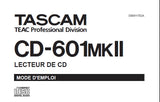 TASCAM CD-601MKII LECTEUR DE CD MODE D'EMPLOI 29 PAGES EN FRANCAIS