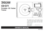 TASCAM CD-GT1 PORTABLE CD GUITAR TRAINER OWNER'S MANUAL 16 PAGES ENG