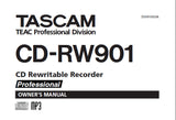 TASCAM CD-RW901 PROFESSIONAL CD REWRITABLE RECORDER OWNER'S MANUAL INC CONN DIAG AND TRSHOOT GUIDE 40 PAGES ENG