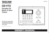 TASCAM CD-VT2 PORTABLE CD MUSIC AND VOICE TRAINER OWNER'S MANUAL INC CONN DIAGS 40 PAGES ENG