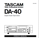 TASCAM DA-45HR DIGITAL AUDIO TAPE DECK OWNER'S MANUAL INC BLK DIAG 32 PAGES ENG