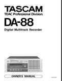 TASCAM DA-88 DIGITAL MULTITRACK RECORDER OWNER'S MANUAL 26 PAGES ENG