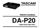 TASCAM DA-P20 DIGITAL AUDIO TAPE DECK SERVICE MANUAL INC BLK DIAGS SCHEM DIAGS PCB'S AND PARTS LIST 86 PAGES ENG
