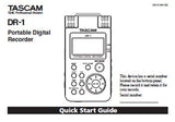 TASCAM DR-1 PORTABLE DIGITAL RECORDER QUICK START GUIDE 32 PAGES ENG