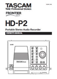 TASCAM HD-P2 PORTABLE STEREO AUDIO RECORDER OWNER'S MANUAL 28 PAGES ENG