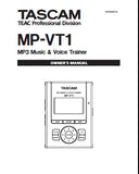 TASCAM MP-VT1 MP3 MUSIC AND VOICE TRAINER OWNER'S MANUAL INC CONN DIAGS 31 PAGES ENG