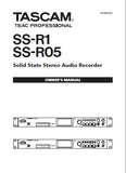 TASCAM SS-R05 SS-R1 SOLID STATE STEREO AUDIO RECORDER OWNER'S MANUAL INC CONN DIAGS AND TRSHOOT GUIDE 68 PAGES ENG