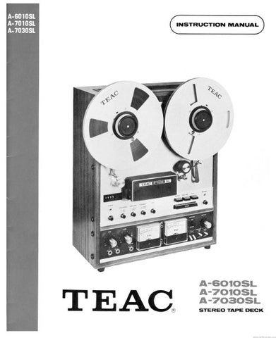 TEAC A-6010SL A-7010SL A-7030SL STEREO TAPE DECK INSTRUCTION MANUAL 35 PAGES ENG
