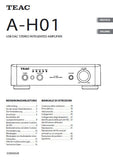 TEAC A-H01 USB DAC STEREO INTEGRATED AMPLIFIER BEDIENUNGSANLEITUNG MANUALE DI ISTRUZIONI 32 PAGES DEUT ITAL