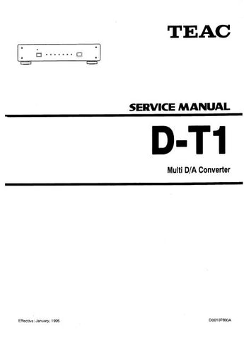 TEAC D-T1 MULTI DA CONVERTER SERVICE MANUAL INC PCBS SCHEM DIAGS AND PARTS LIST 16 PAGES ENG