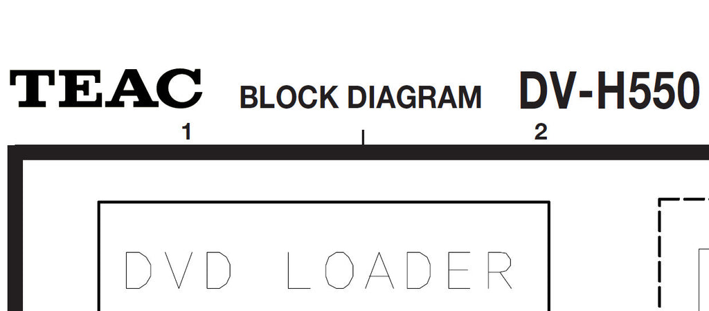 TEAC DV-H550 DVD PLAYER SCHEMATIC DIAGRAMS 5 PAGES ENG