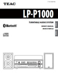TEAC LP-P1000 TURNTABLE AUDIO SYSTEM OWNER'S MANUAL INC TRSHOOT GUIDE 116 PAGES ENG FRANC
