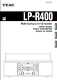 TEAC LP-R400 MULTI MUSIC PLAYER CD RECORDER OWNER'S MANUAL INC CONN DIAG AND TRSHOOT GUIDE 76 PAGES ENG FRANC ESP