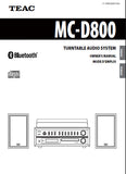 TEAC MC-D800 TURNTABLE AUDIO SYSTEM OWNER'S MANUAL INC CONN DIAG AND TRSHOOT GUIDE 116 PAGES ENG FRANC