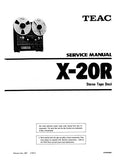 TEAC X-20R STEREO TAPE DECK SERVICE MANUAL INC PCBS SCHEM DIAGS AND PARTS LIST 49 PAGES ENG