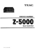 TEAC Z-5000 MASTER CASSETTE DECK SERVICE MANUAL INC PCBS SCHEM DIAGS AND PARTS LIST 62 PAGES ENG