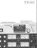 TEAC 2340R 4 TRACK 4 CHANNEL SIMUL TRACK STEREO TAPE DECK INSTRUCTION MANUAL INC CONN DIAGS 31 PAGES ENG