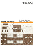 TEAC 3340S 4 CHANNEL SIMUL SYNC STEREO TAPE DECK INSTRUCTION MANUAL INC CONN DIAGS AND TRSHOOT GUIDE 34 PAGES ENG
