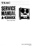 TEAC A-4300SX STEREO TAPE DECK SERVICE MANUAL INC PCBS SCHEM DIAGS AND PARTS LIST 47 PAGES ENG