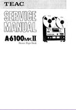 TEAC A-6100MKII STEREO TAPE DECK SERVICE MANUAL INC PCBS SCHEM DIAGS AND PARTS LIST 62 PAGES ENG