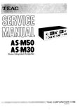 TEAC AS-M30 AS-M50 STEREO INTEGRATED AMPLIFIER SERVICE MANUAL INC BLK DIAG PCBS SCHEM DIAGS AND PARTS LIST 31 PAGES ENG