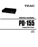 TEAC PD-155 CD PLAYER SERVICE MANUAL INC PCBS SCHEM DIAGS AND PARTS LIST 27 PAGES ENG