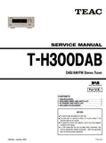 TEAC T-H300DAB DAB AM FM STEREO TUNER SERVICE MANUAL INC PCB SCHEM DIAGS AND PARTS LIST 10 PAGES ENG