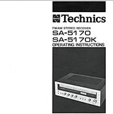 TECHNICS SA-5170 SA-5170K FM AM STEREO RECEIVER OPERATING INSTRUCTIONS 11 PAGES ENG