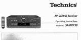 TECHNICS SA-DX750 AV CONTROL RECEIVER OPERATING INSTRUCTIONS 28  PAGES ENG