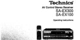 TECHNICS SA-EX100 SA-EX300 AV CONTROL STEREO RECEIVER OPERATING INSTRUCTIONS 28  PAGES ENG