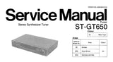 TECHNICS ST-G650 STEREO SYNTHESIZER TUNER SERVICE MANUAL INC BLK DIAG SCHEM DIAGS AND PARTS LIST 25 PAGES ENG