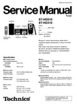 TECHNICS ST-HD310 ST-HD510 TUNER SERVICE MANUAL INC BLK DIAG PCBS SCHEM DIAGS AND PARTS LIST 27 PAGES ENG