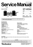 TECHNICS ST-HD50 TUNER SERVICE MANUAL INC BLK DIAG PCBS SCHEM DIAGS AND PARTS LIST 28 PAGES ENG