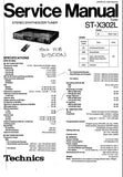 TECHNICS ST-X302L STEREO SYNTHESIZER TUNER SERVICE MANUAL INC BLK DIAG PCBS SCHEM DIAG AND PARTS LIST 24 PAGES ENG