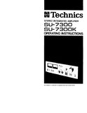 TECHNICS SU-7300 SU-7300K STEREO INTEGRATED AMPLIFIER OPERATING INSTRUCTIONS 20 PAGES ENG