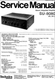 TECHNICS SU-8080 (M) (MC) STEREO INTEGRATED AMPLIFIER SERVICE MANUAL INC BLK DIAG PCBS SCHEM DIAGS AND PARTS LIST 28 PAGES ENG