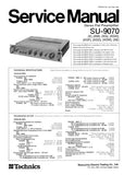 TECHNICS SU-9070 STEREO FLAT PREAMPLIFIER SERVICE MANUAL INC BLK DIAG PCBS SCHEM DIAG AND PARTS LIST 19 PAGES ENG