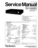 TECHNICS SU-A4MK2 STEREO DC CONTROL AMPLIFIER SERVICE MANUAL INC BLK DIAG PCBS SCHEM DIAG AND PARTS LIST 20 PAGES ENG