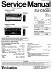 TECHNICS SU-C800U CONTROL AMPLIFIER SERVICE MANUAL INC BLK DIAG PCBS SCHEM DIAG AND PARTS LIST 18 PAGES ENG