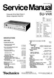 TECHNICS SU-V4X STEREO INTEGRATED AMPLIFIER SERVICE MANUAL INC BLK DIAG PCBS SCHEM DIAG AND PARTS LIST 18 PAGES ENG